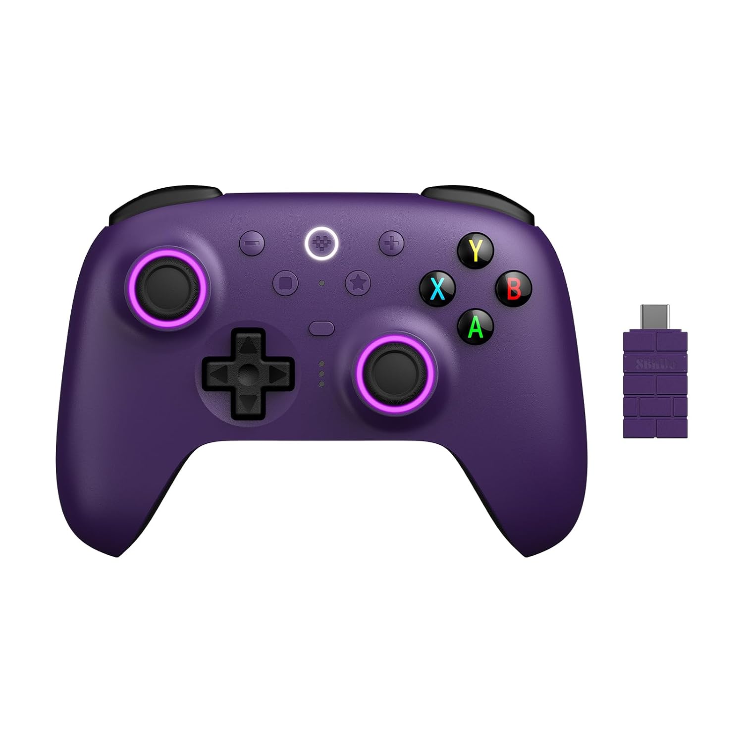 8Bitdo Ultimate 2 Wireless Controller for PC, Apple, Steam &Android, Purple | TMR Joysticks, Hall/Tactile Tri - view 2