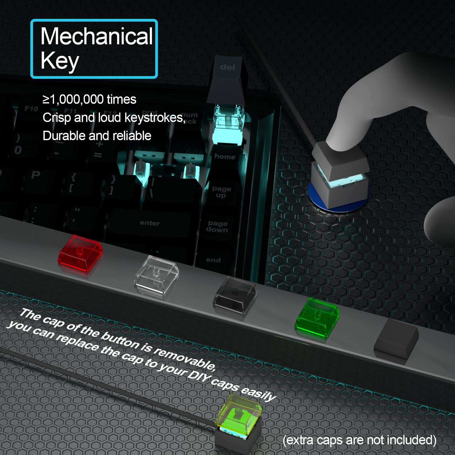 Desktop Computer PC Mechanical Power Switch: LED Power On/Off Button Extension for Motherboard Boot - view 2