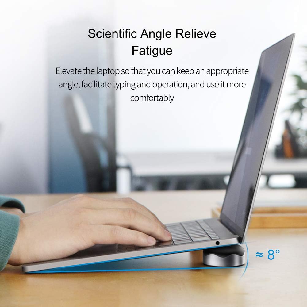 Laptop Cooling Pad, Hagibis Ergonomic Laptop Stand Small Invisible Cooler Ball Portable Magnetic Foot Heat for - view 2