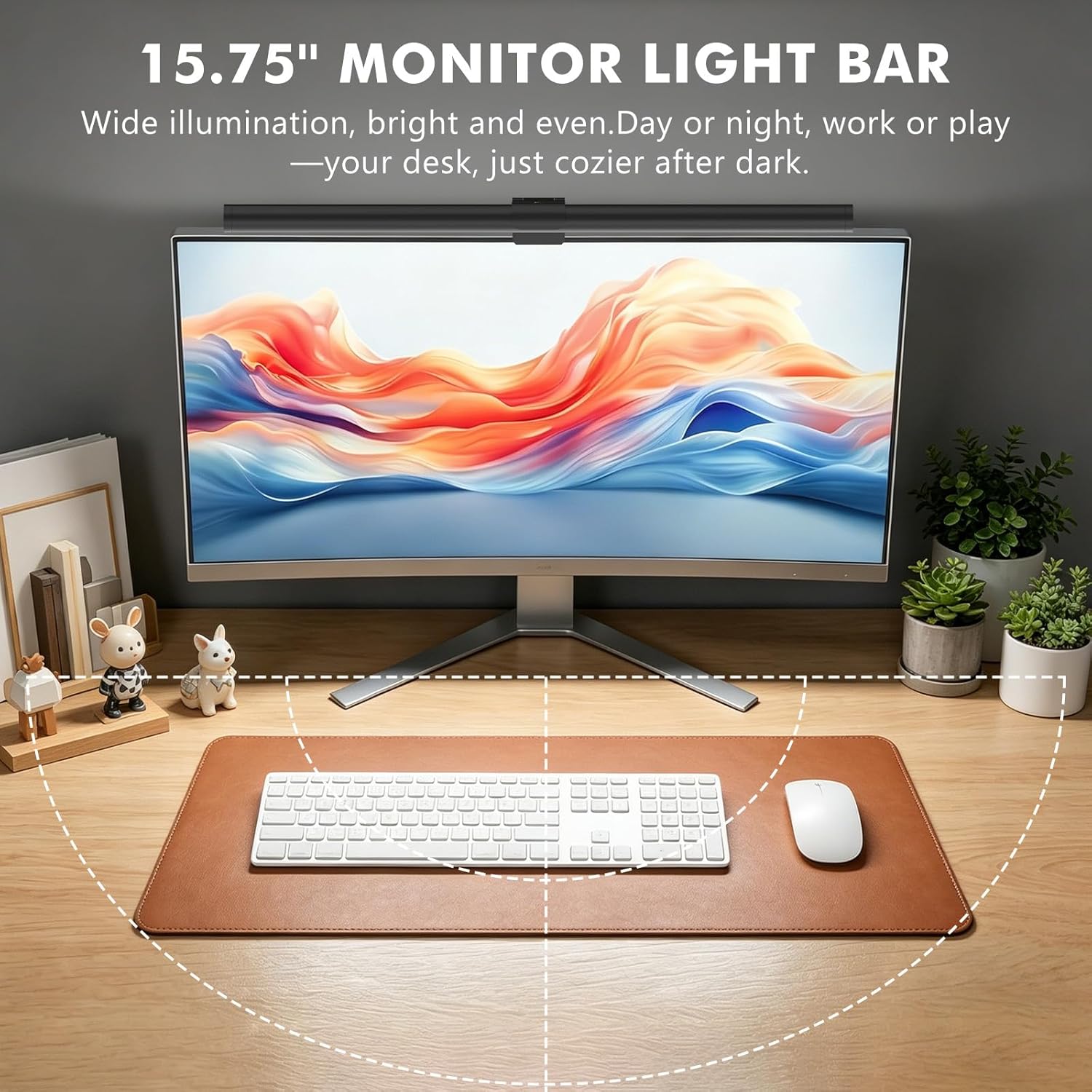 SAMPHON Monitor Light Bar, Eye-Care USB Computer Monitor Lamp for Home Office Gaming, 15.7” Ultrawide LED Ligh - view 2