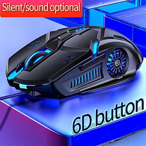 SMAIGE Gaming Mouse Wired,6 Buttons, 4 Adjustable DPI Up to 3200 DPI, 7 Circular & Breathing LED Light, Multif - view 2