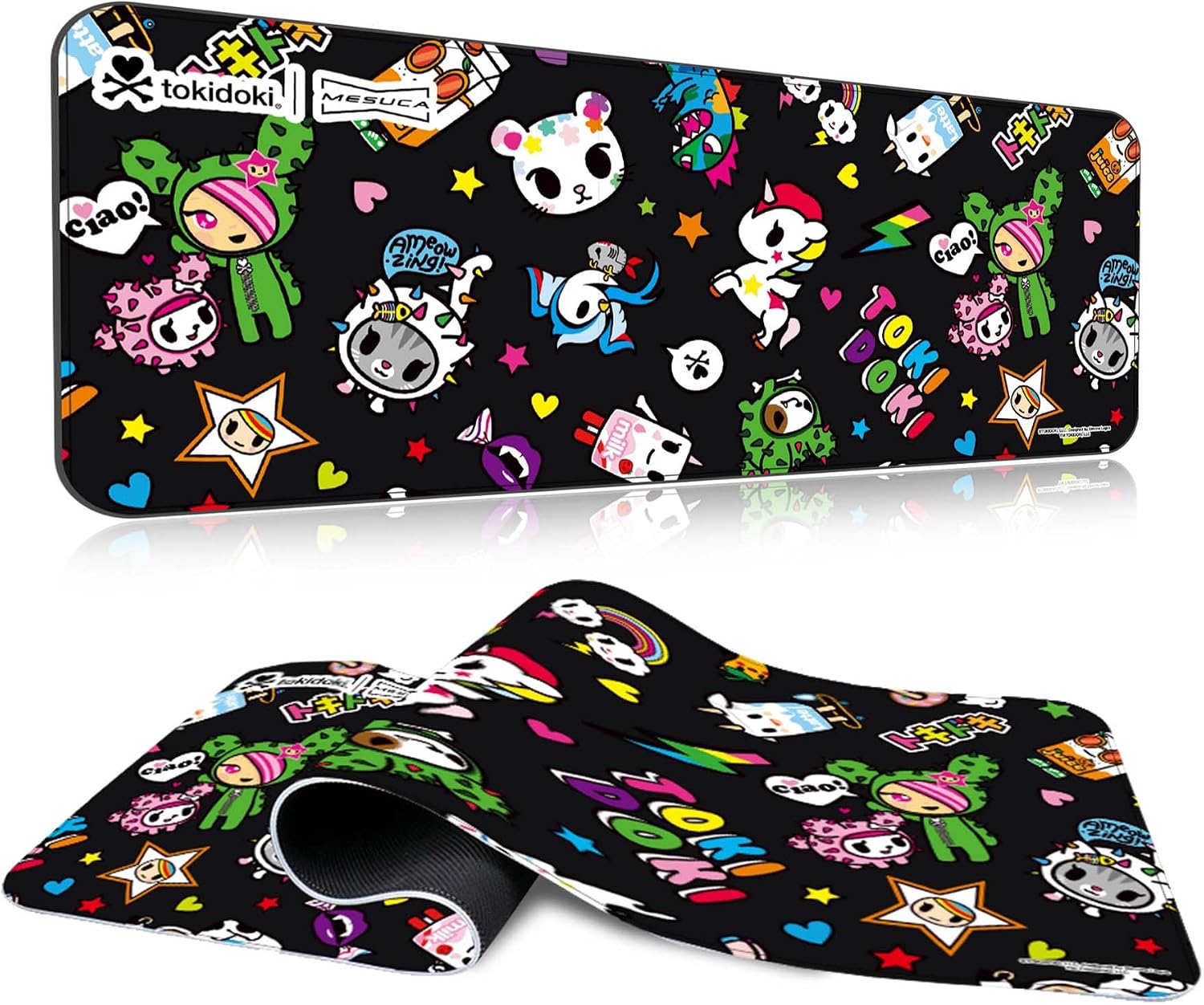 tokidoki Unicorno Large Mouse Pad, Black, 31.5L x 11.8W inches | Large Gaming Computer Mouse Pad, Extended Key